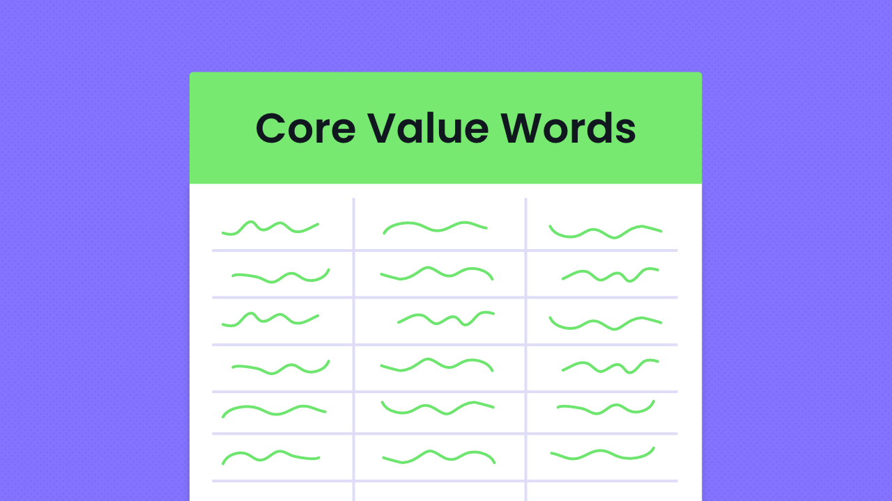 A Big List of Core Value Words
