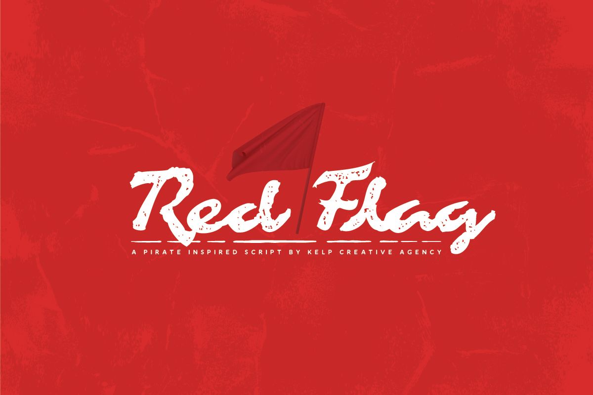 Red Flag - Custom Font by Kelp